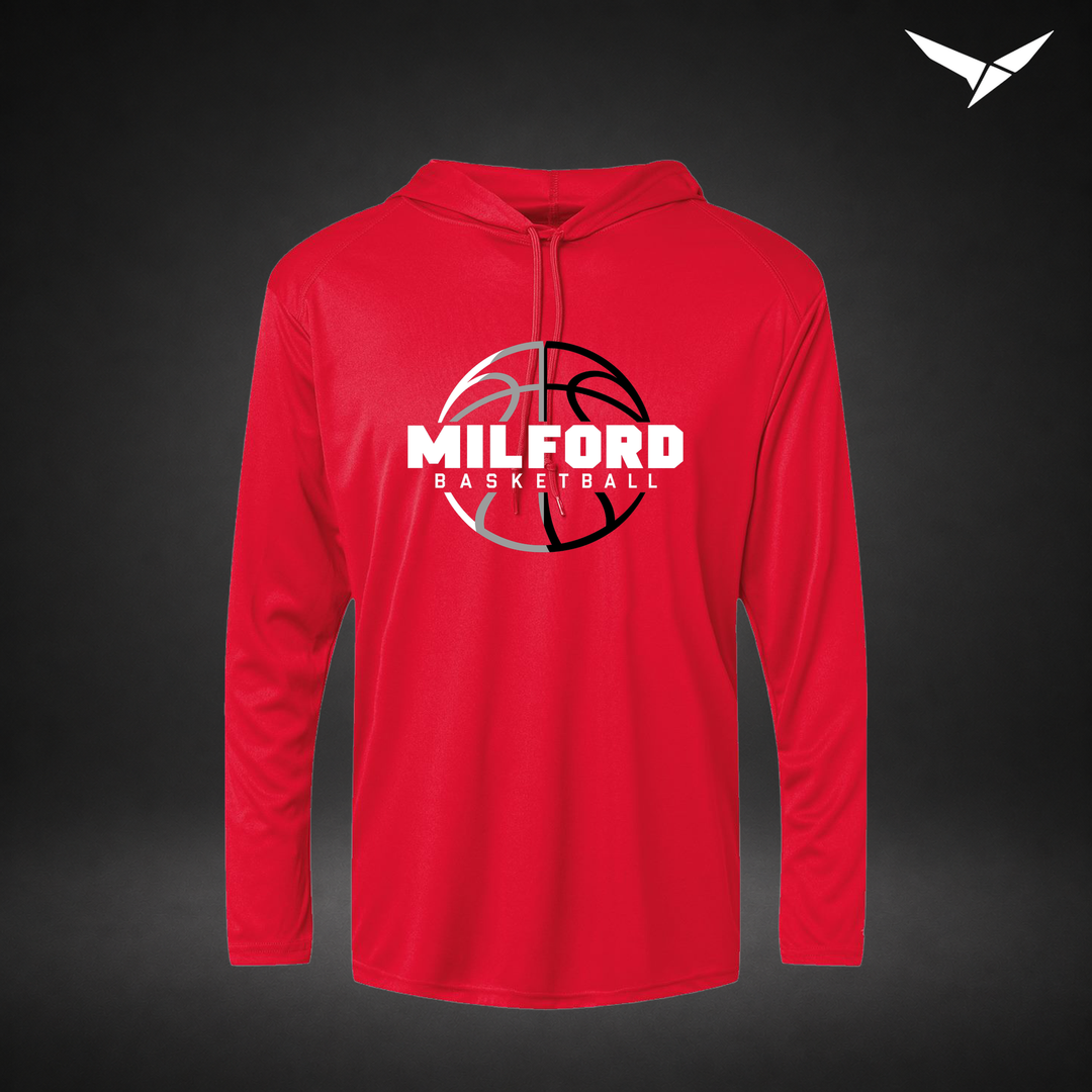 Next Gen long-sleeve-hooded-tee — red — Front