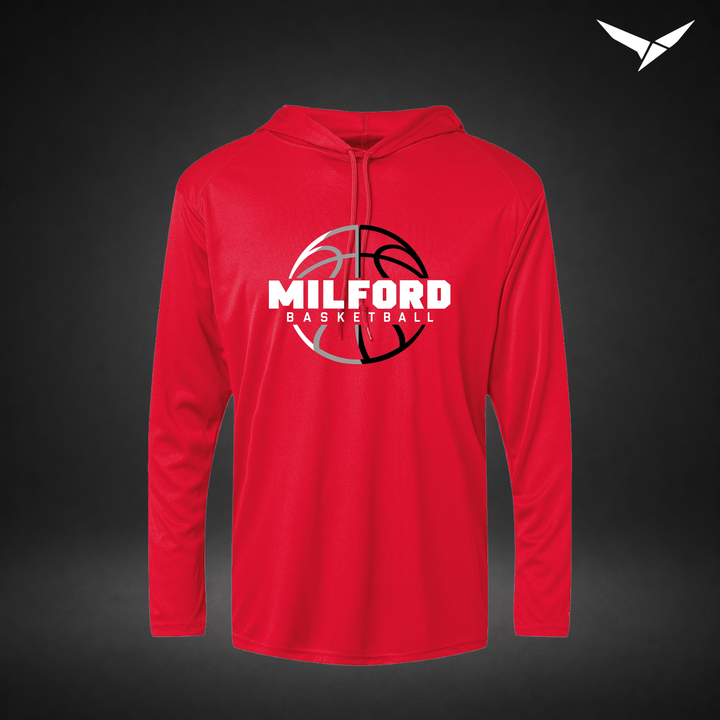 Next Gen long-sleeve-hooded-tee — red — Front