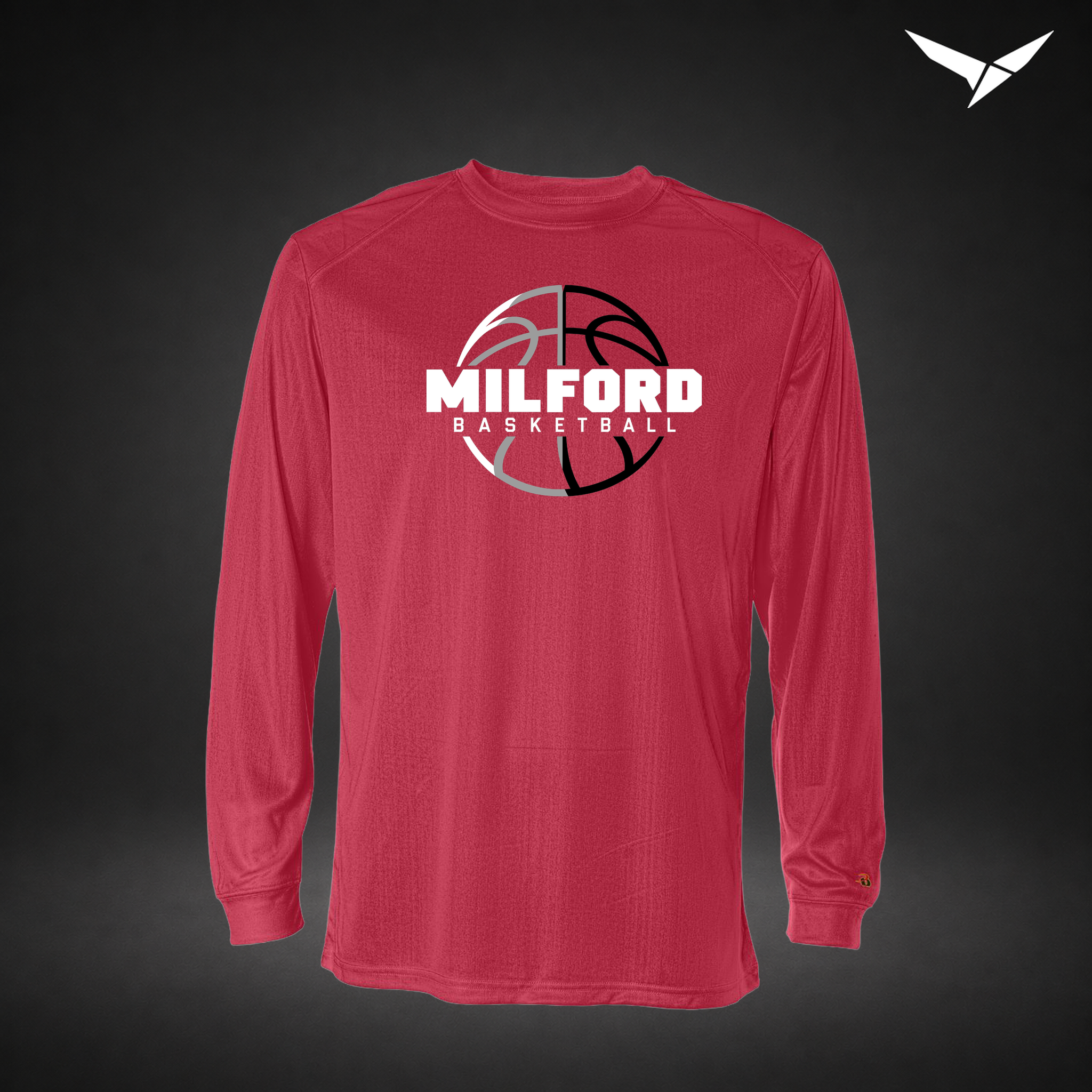 Next Gen long-sleeve-performance-tee — red — Front