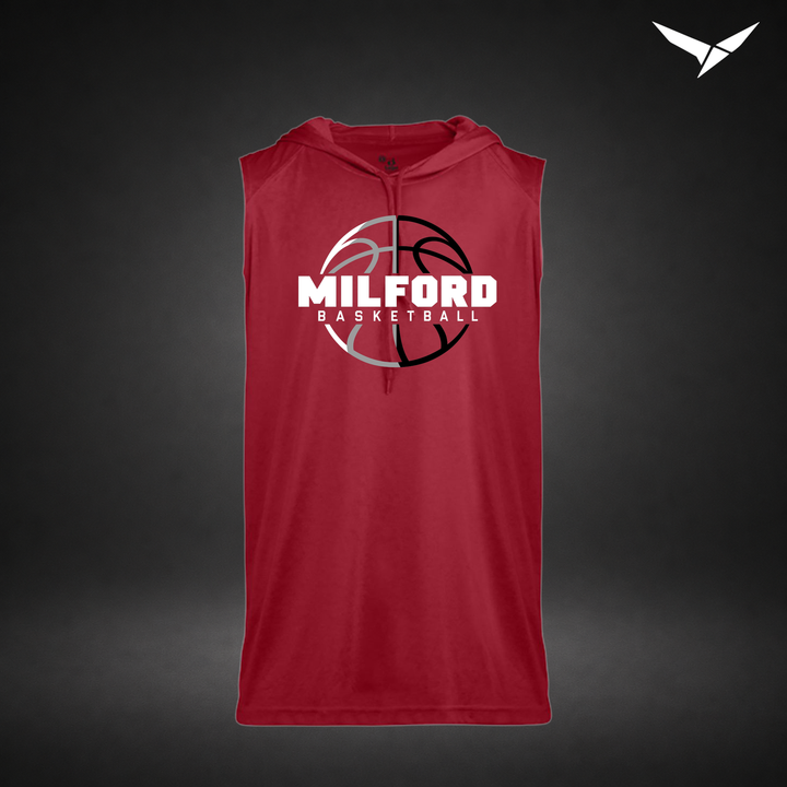 Next Gen sleeveless-hoodie — red — Front