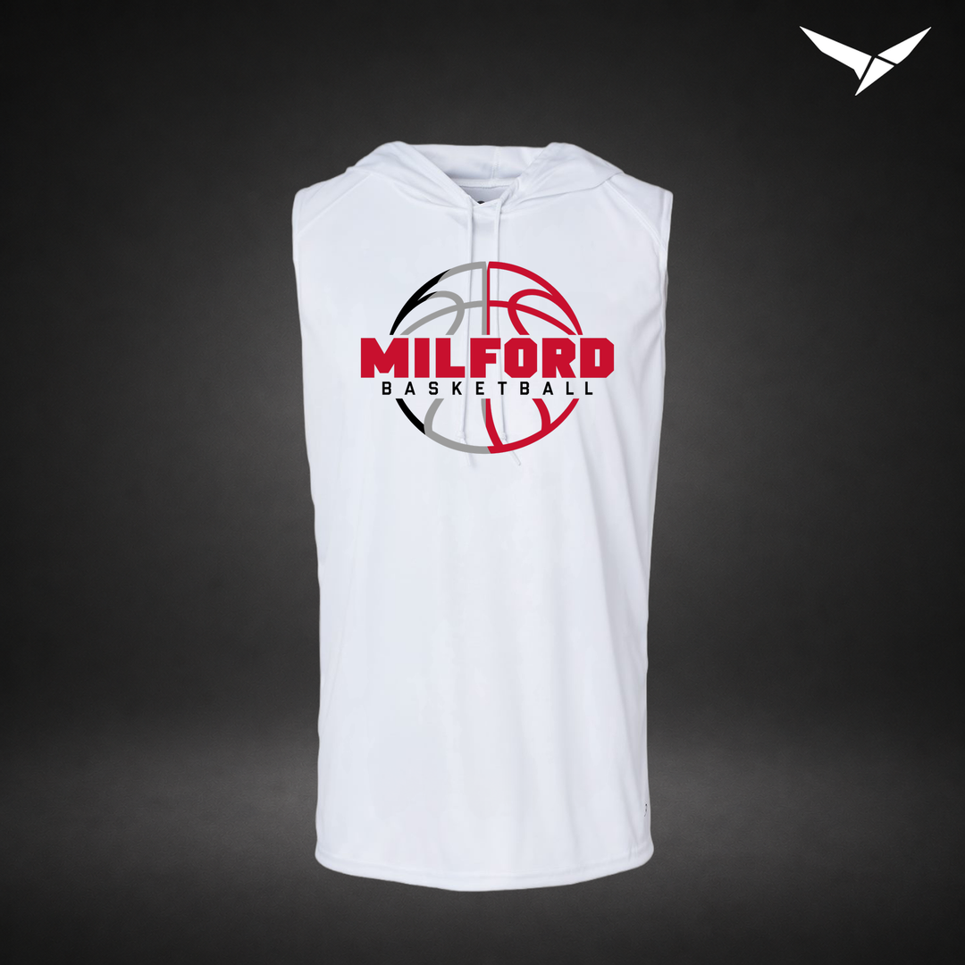 Next Gen sleeveless-hoodie — white — Front