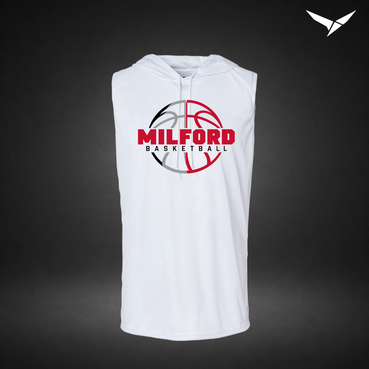 Next Gen sleeveless-hoodie — white — Front