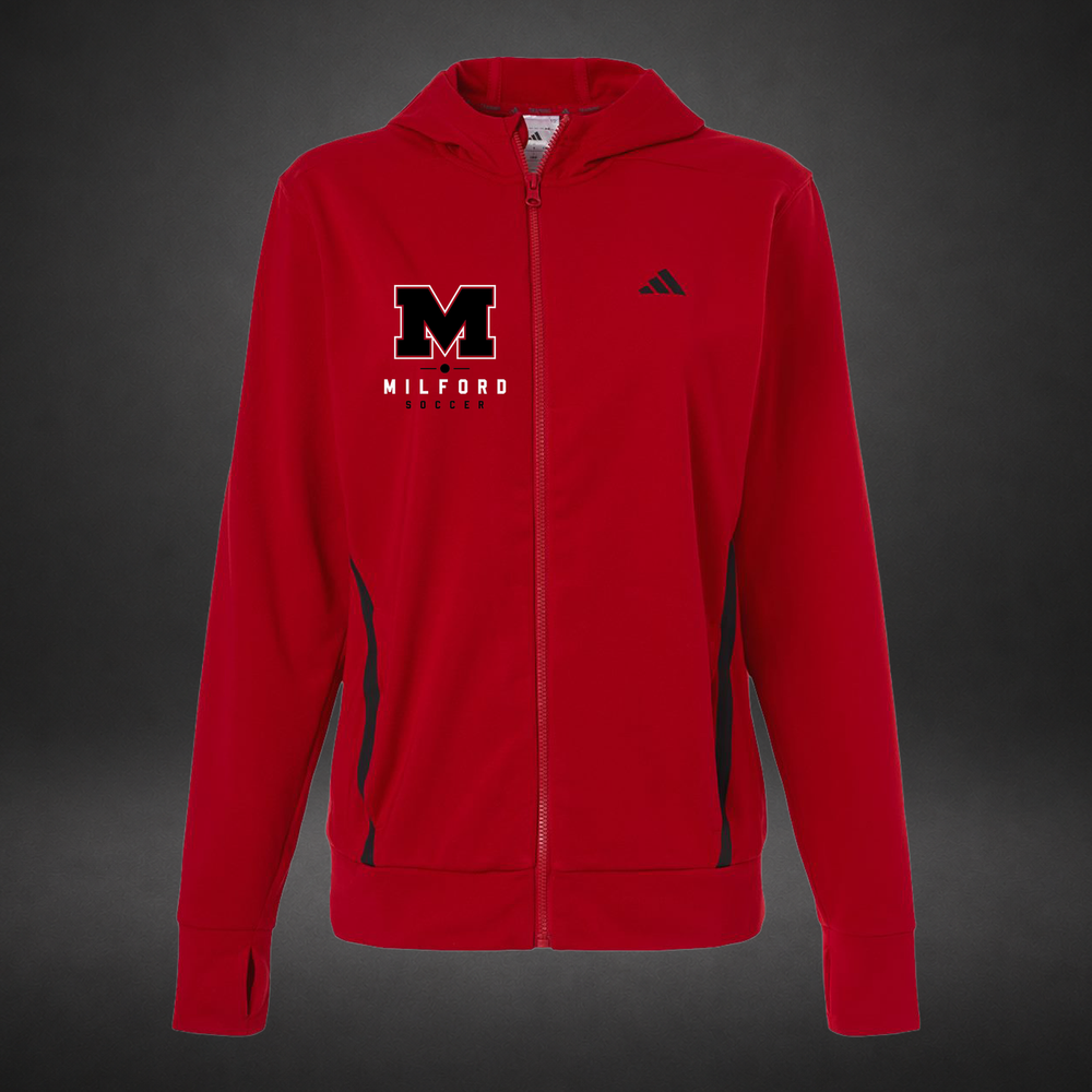 The Pitch womens-fullzip-fleece — red