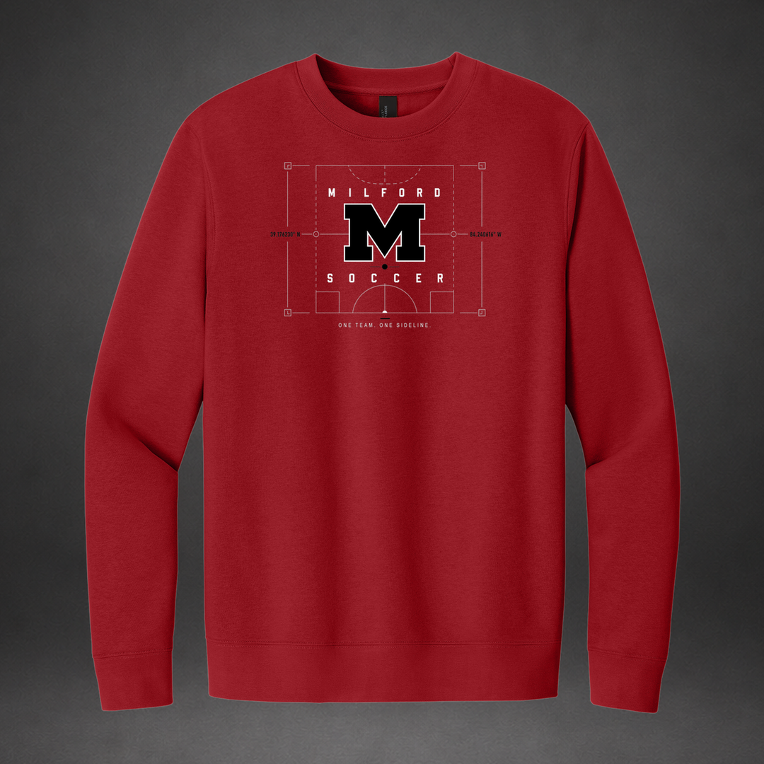 Precision crewneck — red