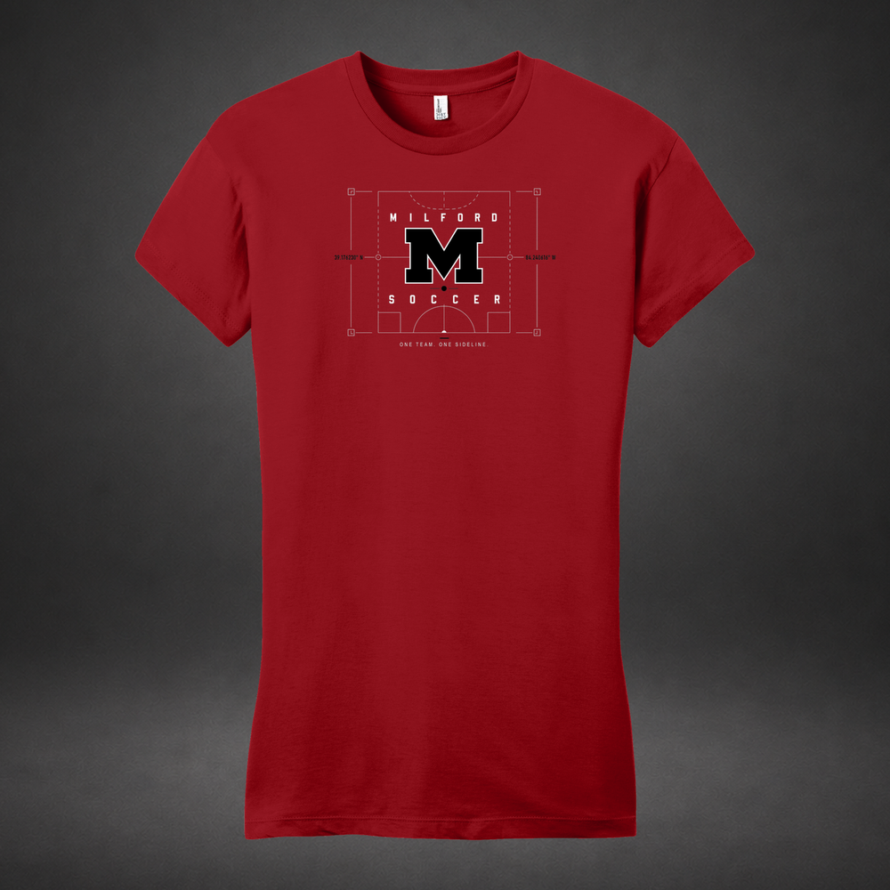 Precision womens-tee — red