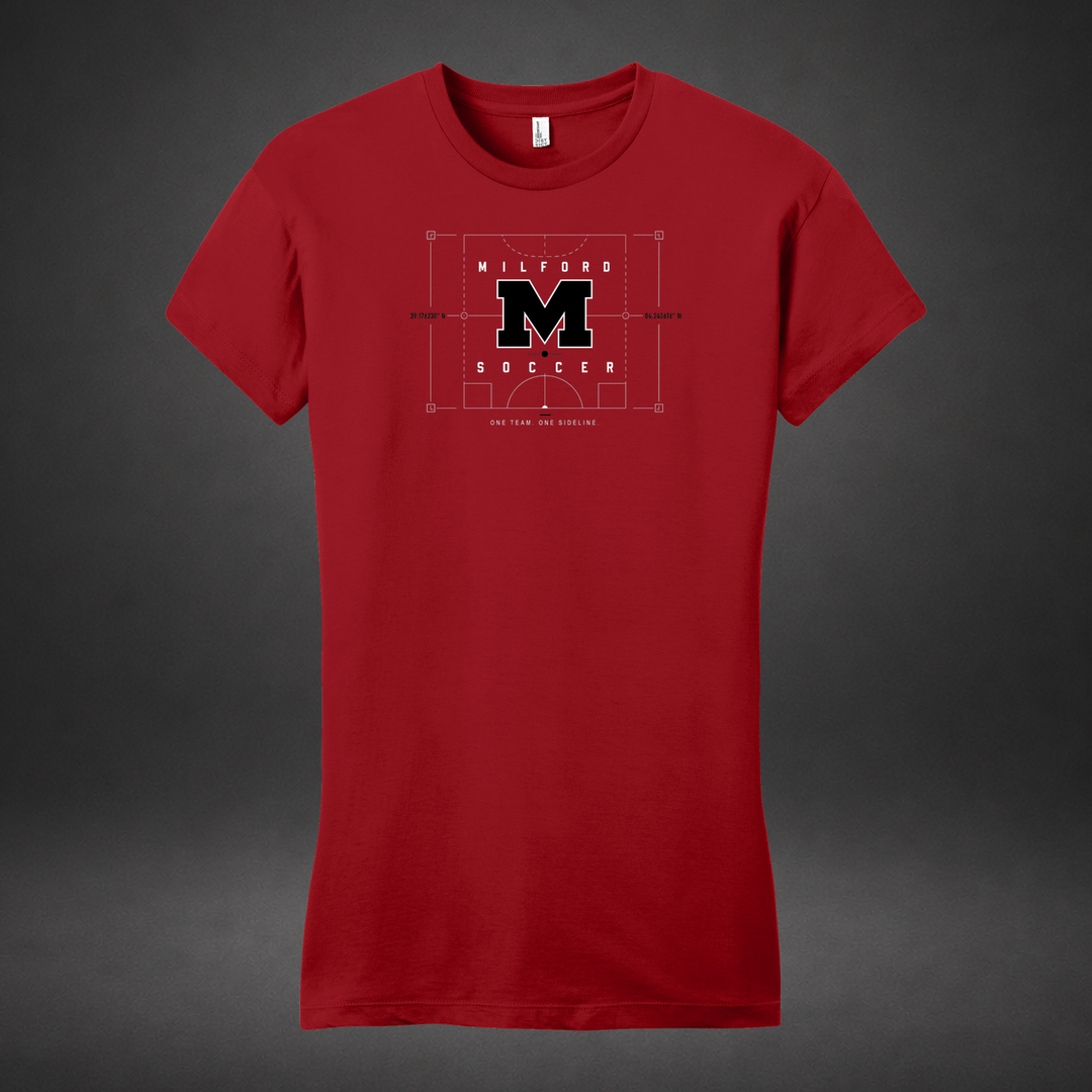 Precision womens-tee — red