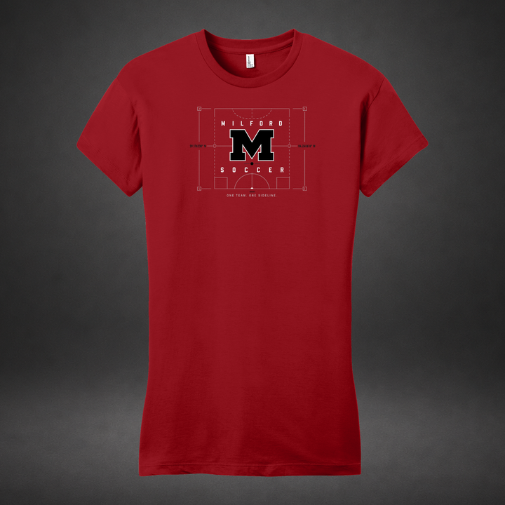 Precision womens-tee — red
