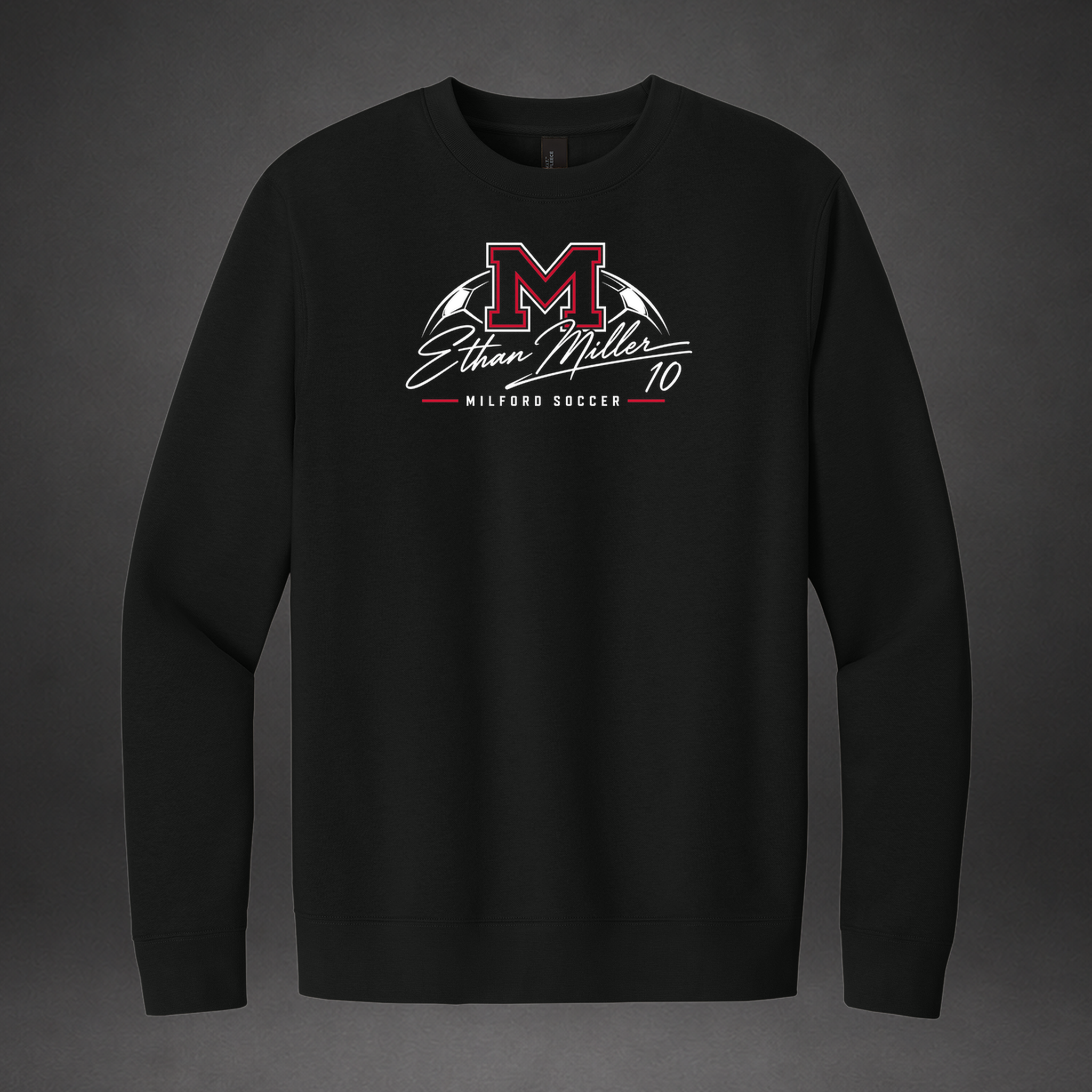 Signature crewneck — black