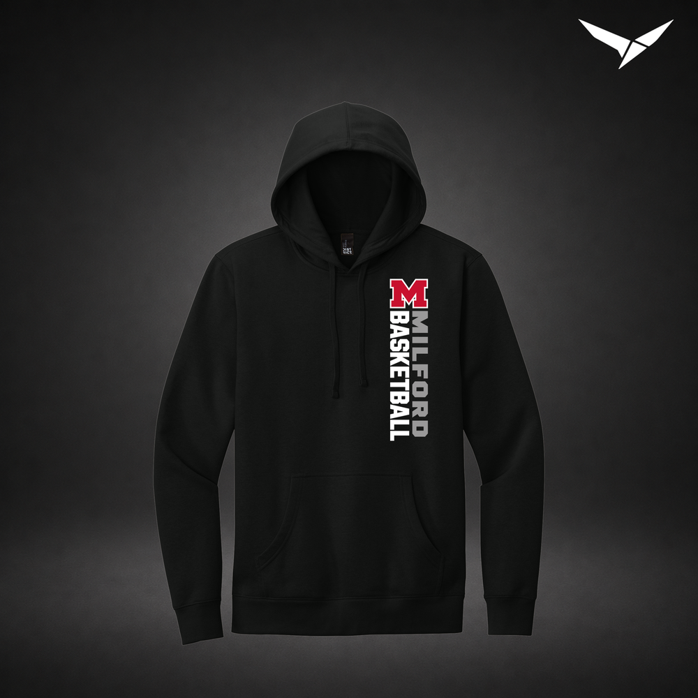Crossover hoodie — black — Front