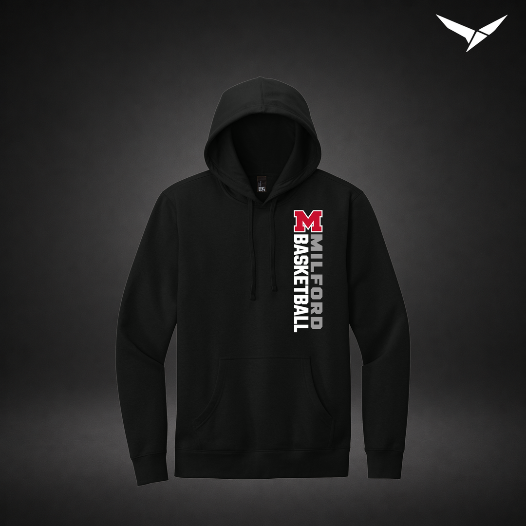 Crossover hoodie — black — Front