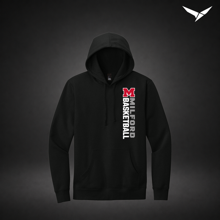 Crossover hoodie — black — Front