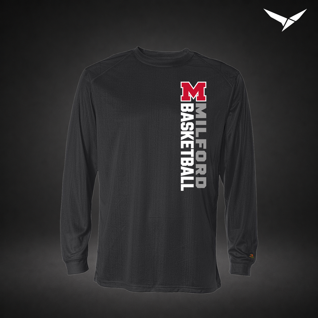 Crossover long-sleeve-performance-tee — black — Front