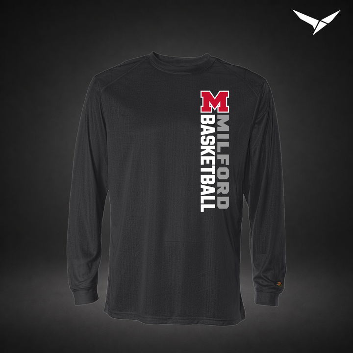 Crossover long-sleeve-performance-tee — black — Front