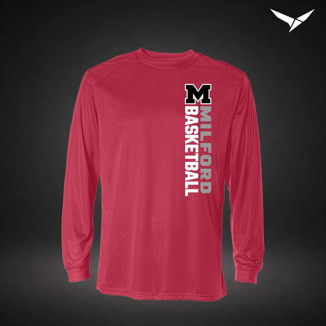 Crossover long-sleeve-performance-tee — red — Front