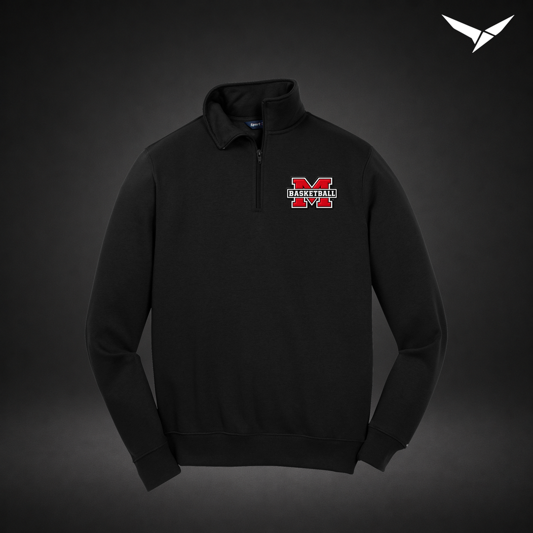 Milford Basketball Fleece Quarter-Zip — mens — Black
