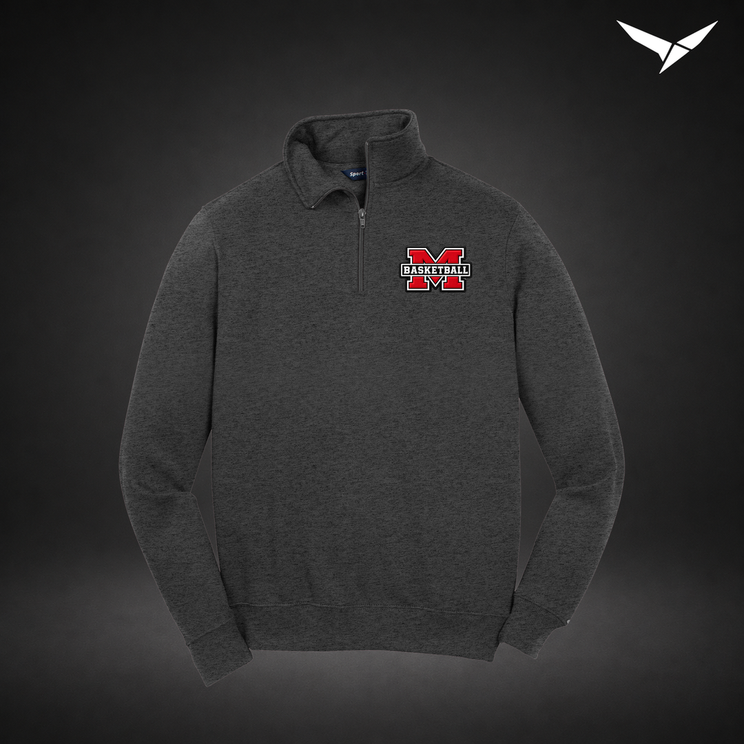 Milford Basketball Fleece Quarter-Zip — mens — Grey