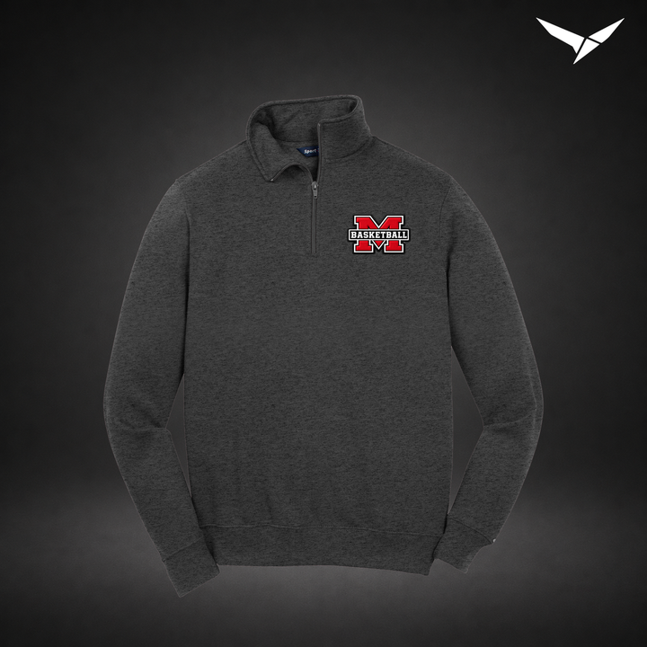 Milford Basketball Fleece Quarter-Zip — mens — Grey