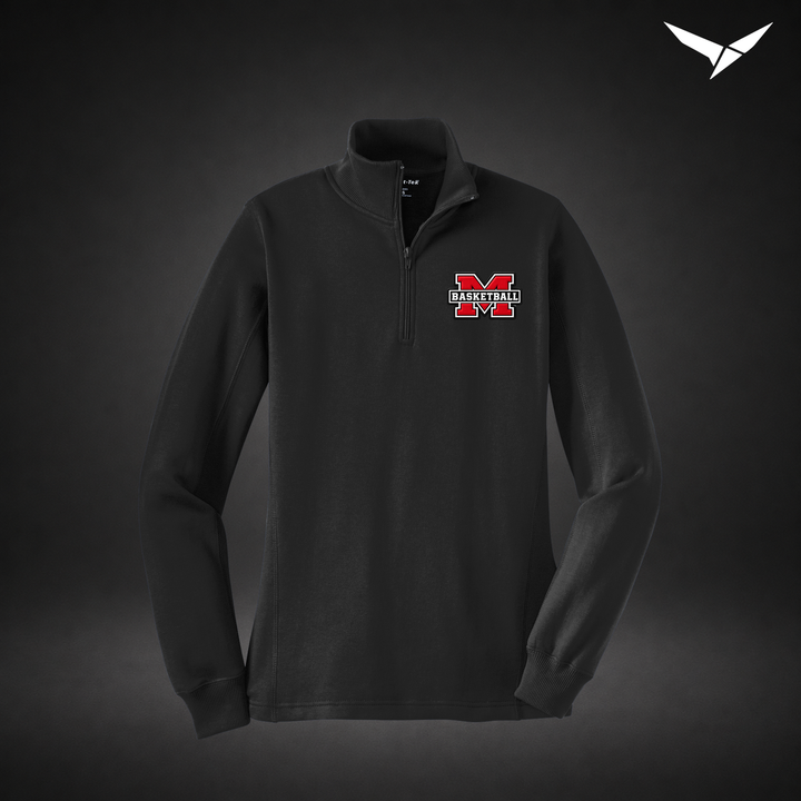 Milford Basketball Fleece Quarter-Zip — womens — Black