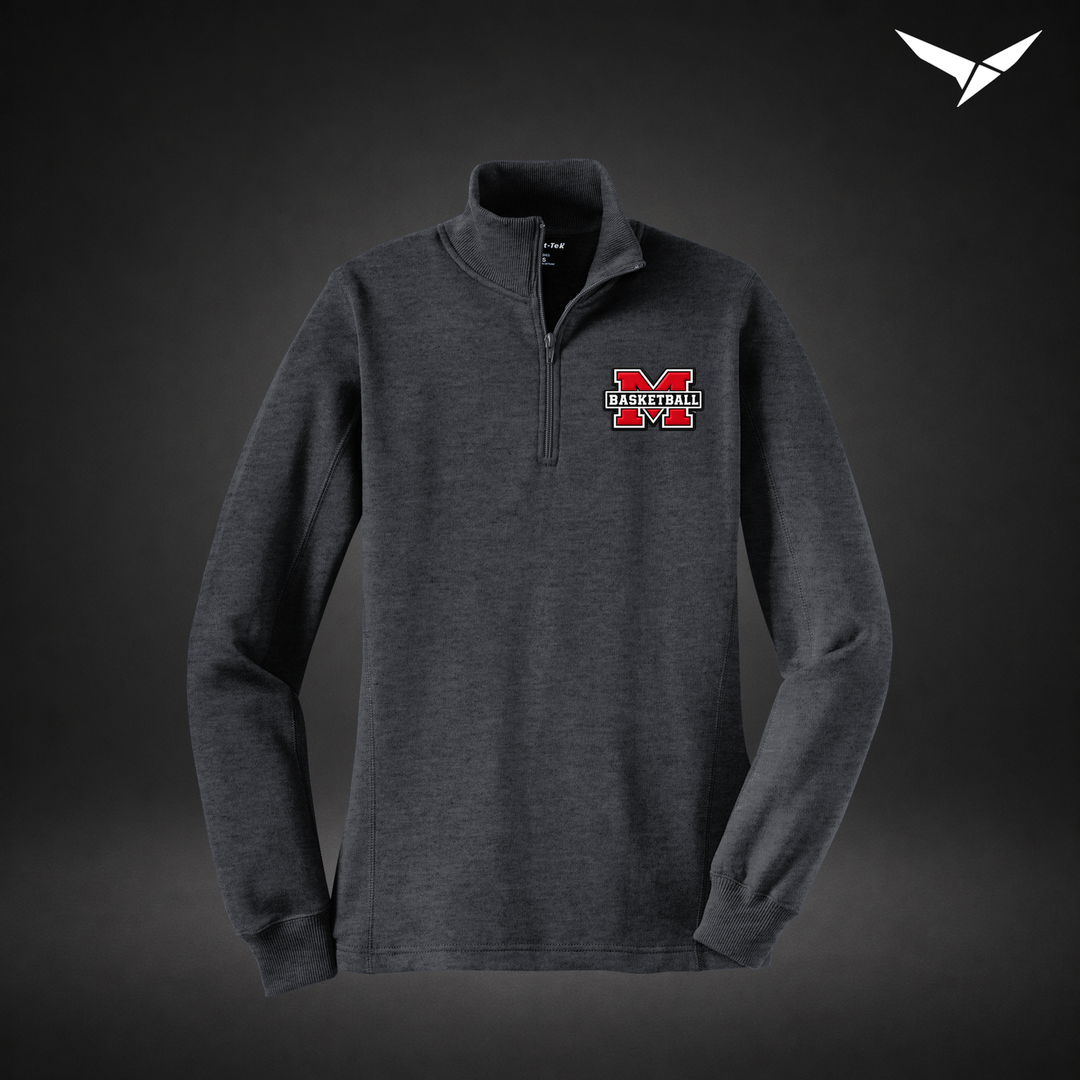 Milford Basketball Fleece Quarter-Zip — womens — Grey