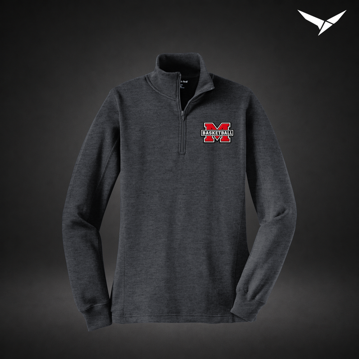 Milford Basketball Fleece Quarter-Zip — womens — Grey