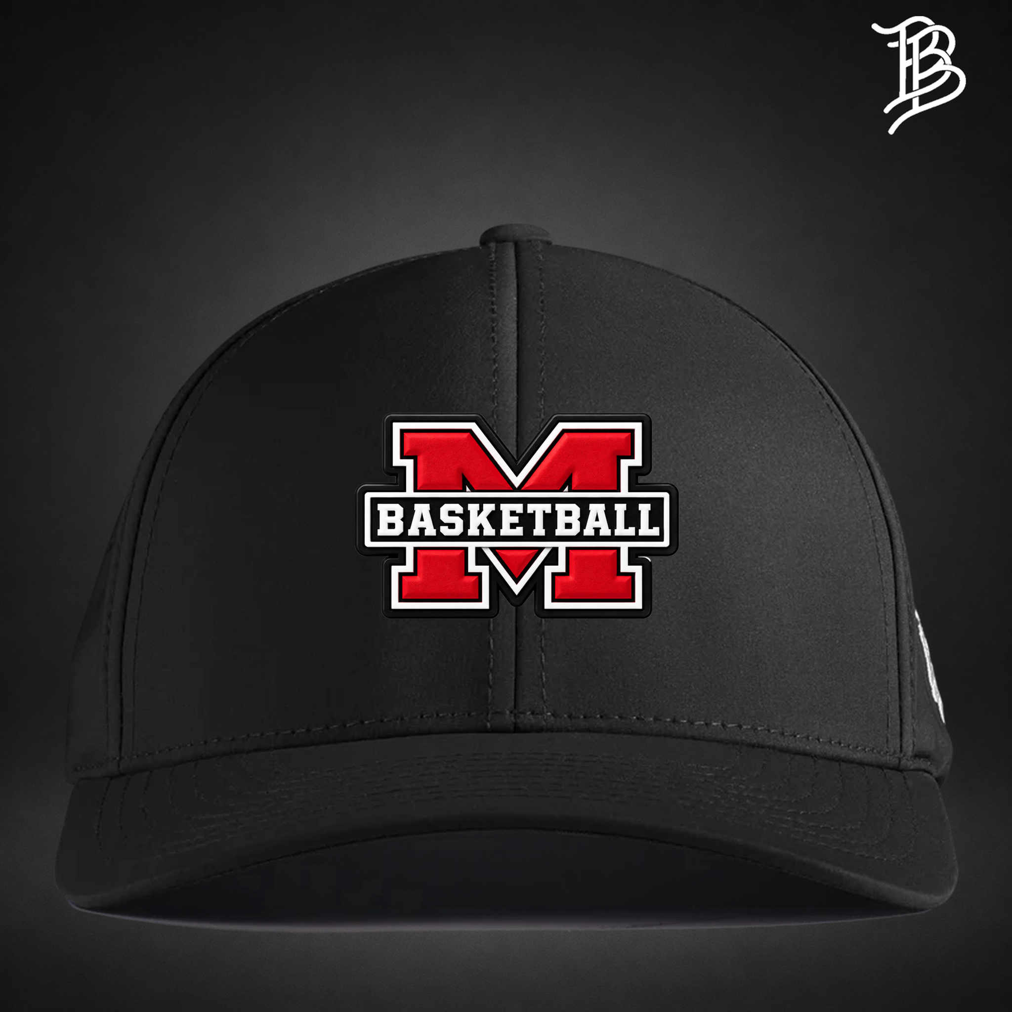 Milford Basketball Block M Hat - Black