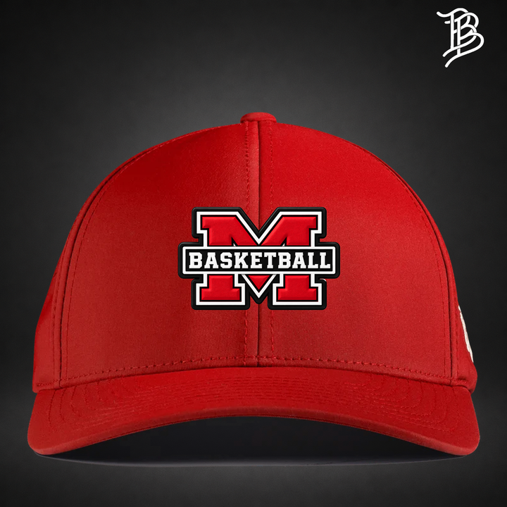 Milford Basketball Block M Hat - Red