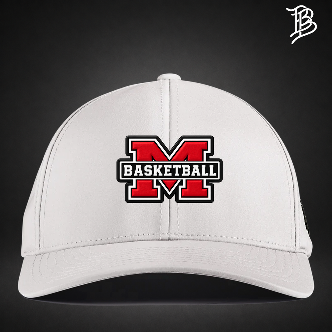 Milford Basketball Block M Hat - White